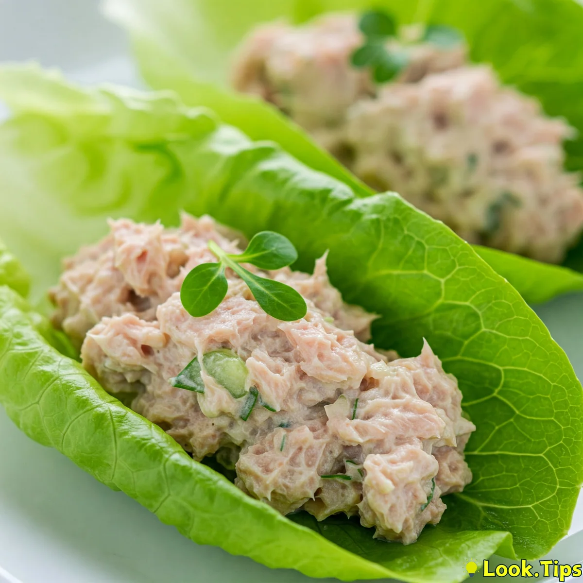 4. Tuna or Chickpea Salad Lettuce Wraps: Light & Refreshing