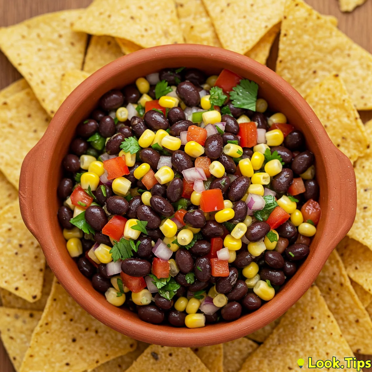 9. Black Bean Salsa with Tortilla Chips: Fiesta in Minutes